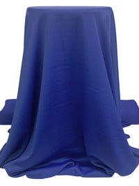 Dark Powder Blue 100% Polyester Crepe-Back Satin - Famous Dress Designer - 58W