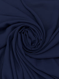 Navy Blue 100% Polyester Georgette - Famous Dress Designer - 58W