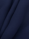 Navy Blue 100% Polyester Georgette - Famous Dress Designer - 58W