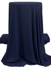 Navy Blue 100% Polyester Georgette - Famous Dress Designer - 58W