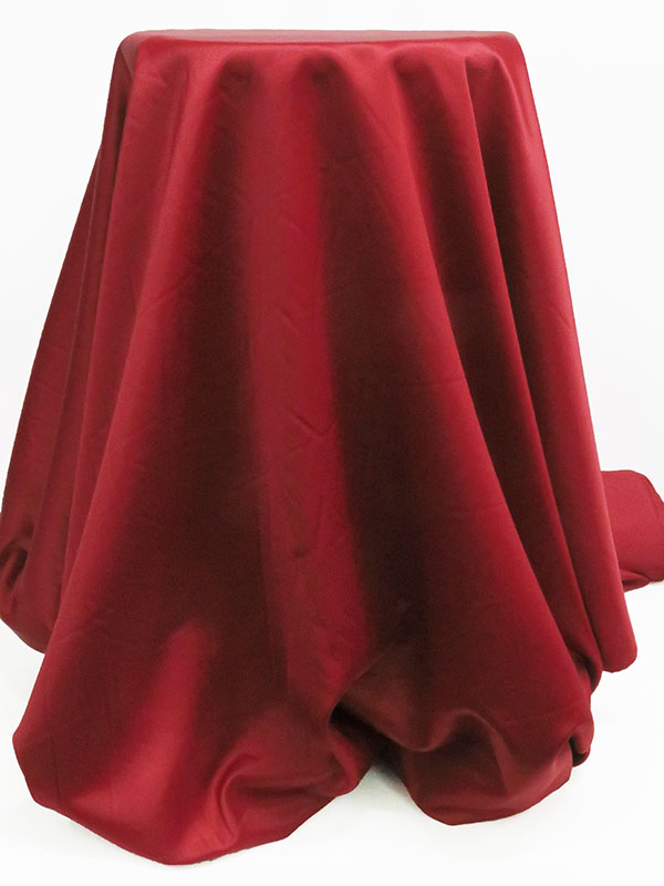 Carmine Red 100% Polyester Satin - Famous Dress Designer - 60W