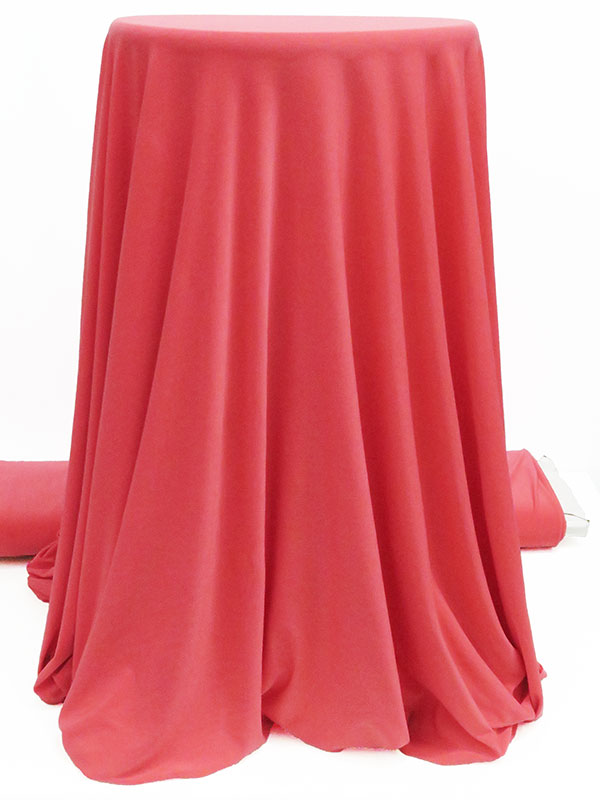 Hot Strawberry Pink Polyester/Lycra ITY Knit - Famous Dress Designer - 56W