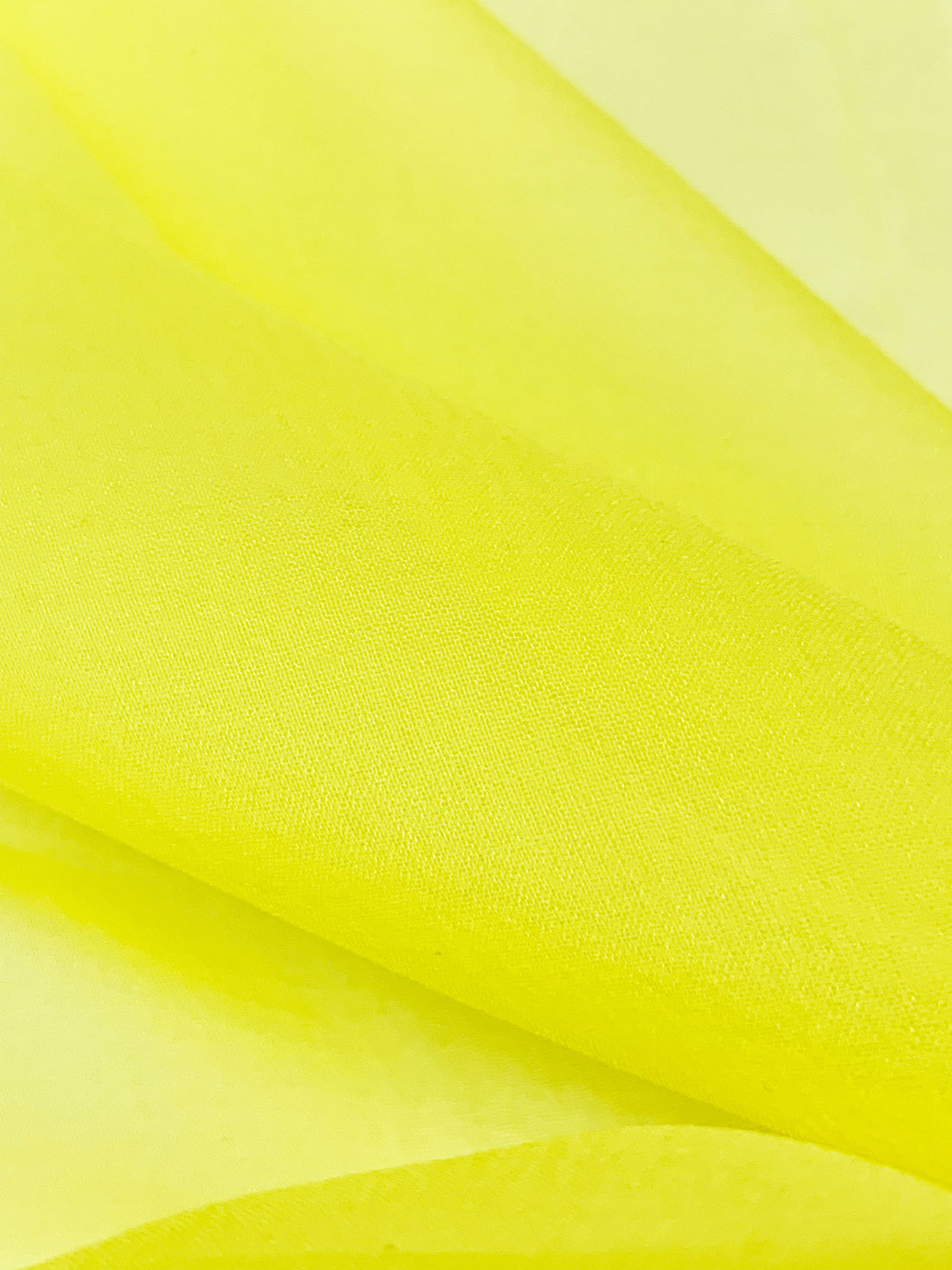 Canary Yellow 100% Silk Crinkle Chiffon 43W