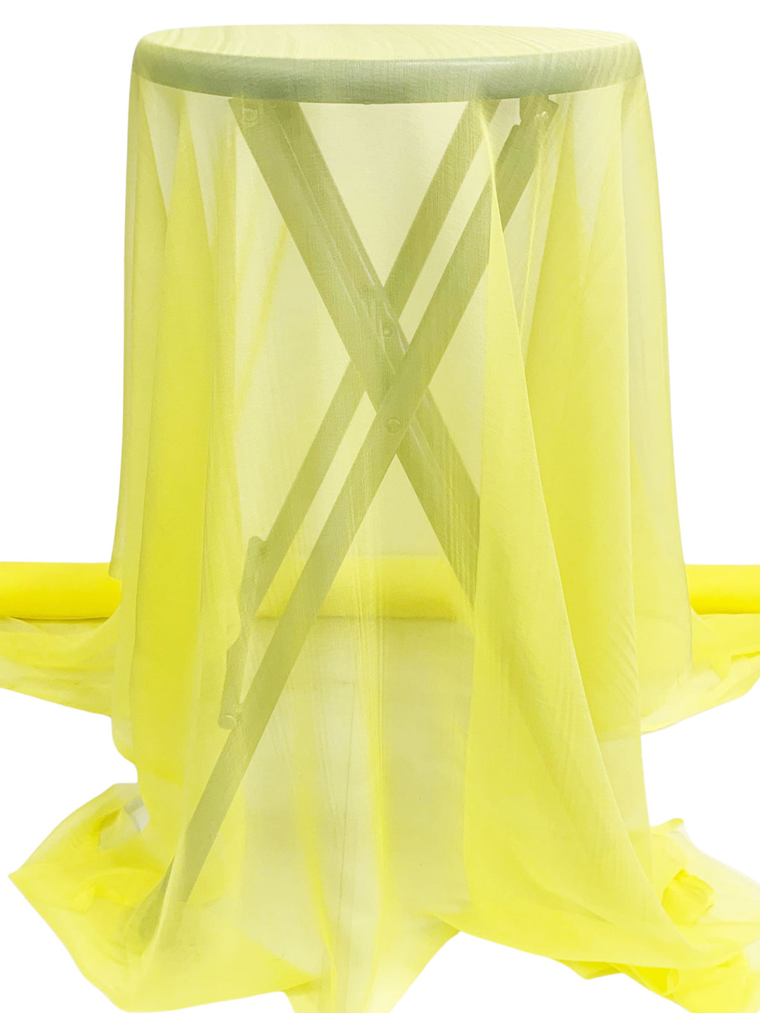 Canary Yellow 100% Silk Crinkle Chiffon 43W