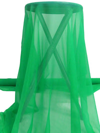 Spring Green 100% Silk Crinkle Chiffon 44W