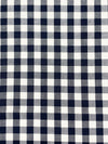 Navy/White 100% Cotton Small Gingham Check Shirting 56W