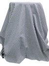Navy/White 100% Cotton Small Gingham Check Shirting 56W