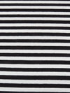 Black/Chalk White Rayon/Lycra Horizontal Stripe Jersey Knit 62W