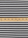 Black/Chalk White Rayon/Lycra Horizontal Stripe Jersey Knit 62W