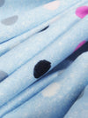 Sky Blue/Fruit Punch Pink/Dark Navy/Multi Polyester/Lycra Dot Print Double Brushed Knit 60W