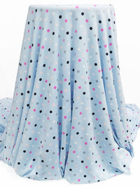 Sky Blue/Fruit Punch Pink/Dark Navy/Multi Polyester/Lycra Dot Print Double Brushed Knit 60W