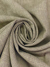 Dusty Cream/Brown/Dark Tan 100% Linen Glen Plaid Design Suiting 56W