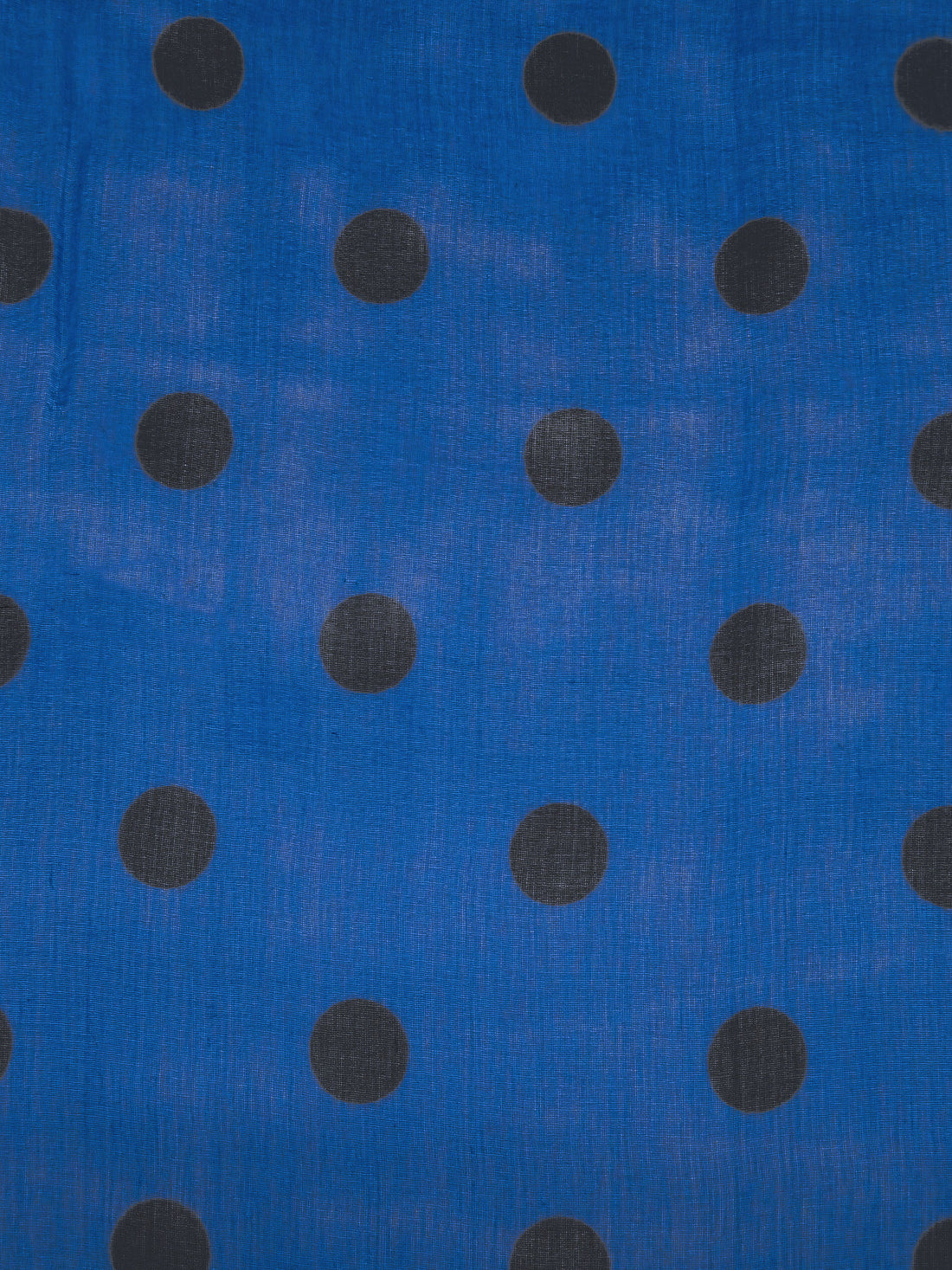 Dark Blue/Black 100% Silk Dot Print Chiffon 43W
