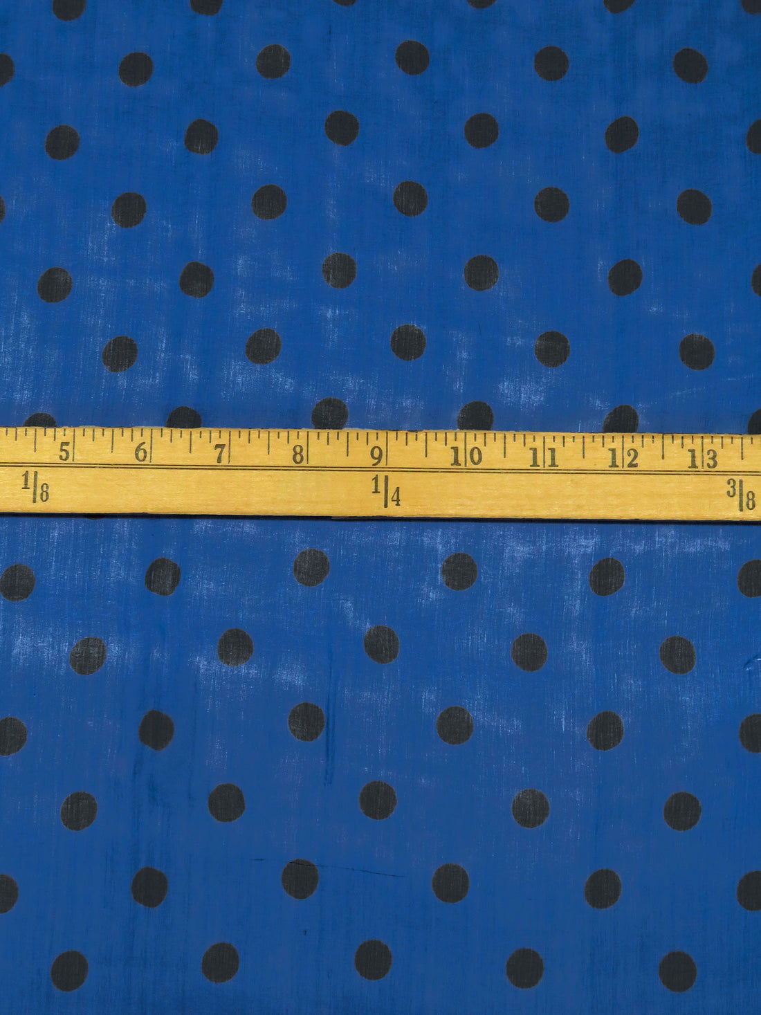 Dark Blue/Black 100% Silk Dot Print Chiffon 43W
