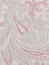 Pale Ballet Pink/Sea Glass Green/White/Multi Cotton/Rayon Paisley Print Jersey Knit 62W