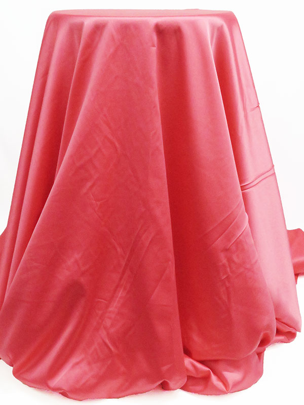 Hot Brink Pink Polyester/Lycra Stretch Charmeuse - Famous Dress Designer - 56W