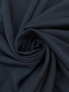 Navy Polyester/Lycra Stretch Suiting - Famous Dress Designer - 56W