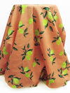 Melon/Citrus Yellow/Evergreen 100% Cotton Lemon Print Voile 56W