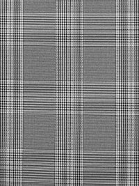 Black/White 100% Recycled Polyester Glen Plaid Design Suiting 58W