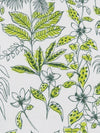 White/Rifle Green/Avocado 100% Cotton Sketchy Tropical Floral Print Voile 56W