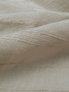 Stone Beige Rayon/Polyester Horizontal Multi Stripe Weave Crinkle Sheer Woven 56W