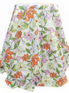 White/Flame Orange/Fern Green/Multi 100% Cotton Floral Print Voile 55W