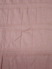 Rosy Brown Pink Cotton/Spandex Horizontal Woven Stripe Voile 52W