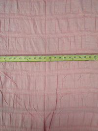 Rosy Brown Pink Cotton/Spandex Horizontal Woven Stripe Voile 52W