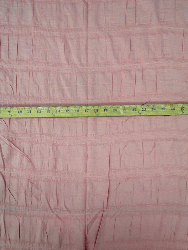 Rosy Brown Pink Cotton/Spandex Horizontal Woven Stripe Voile 52W