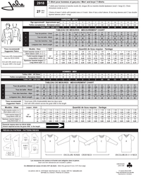 Jalie Patterns - T-Shirts #2918 - Boys/Men Sizes