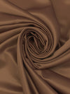 Milk Chocolate 100% Polyester Satin - NY Designer - 58W