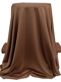 Milk Chocolate 100% Polyester Satin - NY Designer - 58W