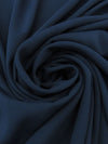 Dark Lapis Blue 100% Polyester Crepe Suiting 56W