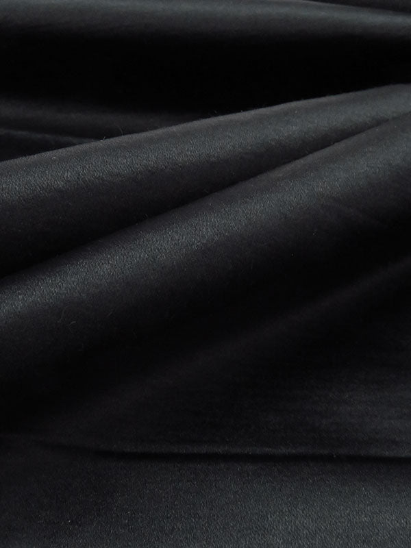 Muted Cauldron Black Cotton/Polyester/Acetate Satin Suiting - NY Designer - 60W