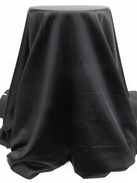 Muted Cauldron Black Cotton/Polyester/Acetate Satin Suiting - NY Designer - 60W