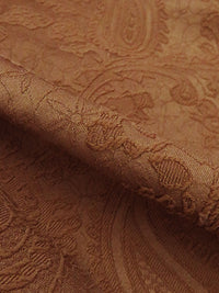 Copper Polyester/Lycra Paisley Design Stretch Jacquard 58W