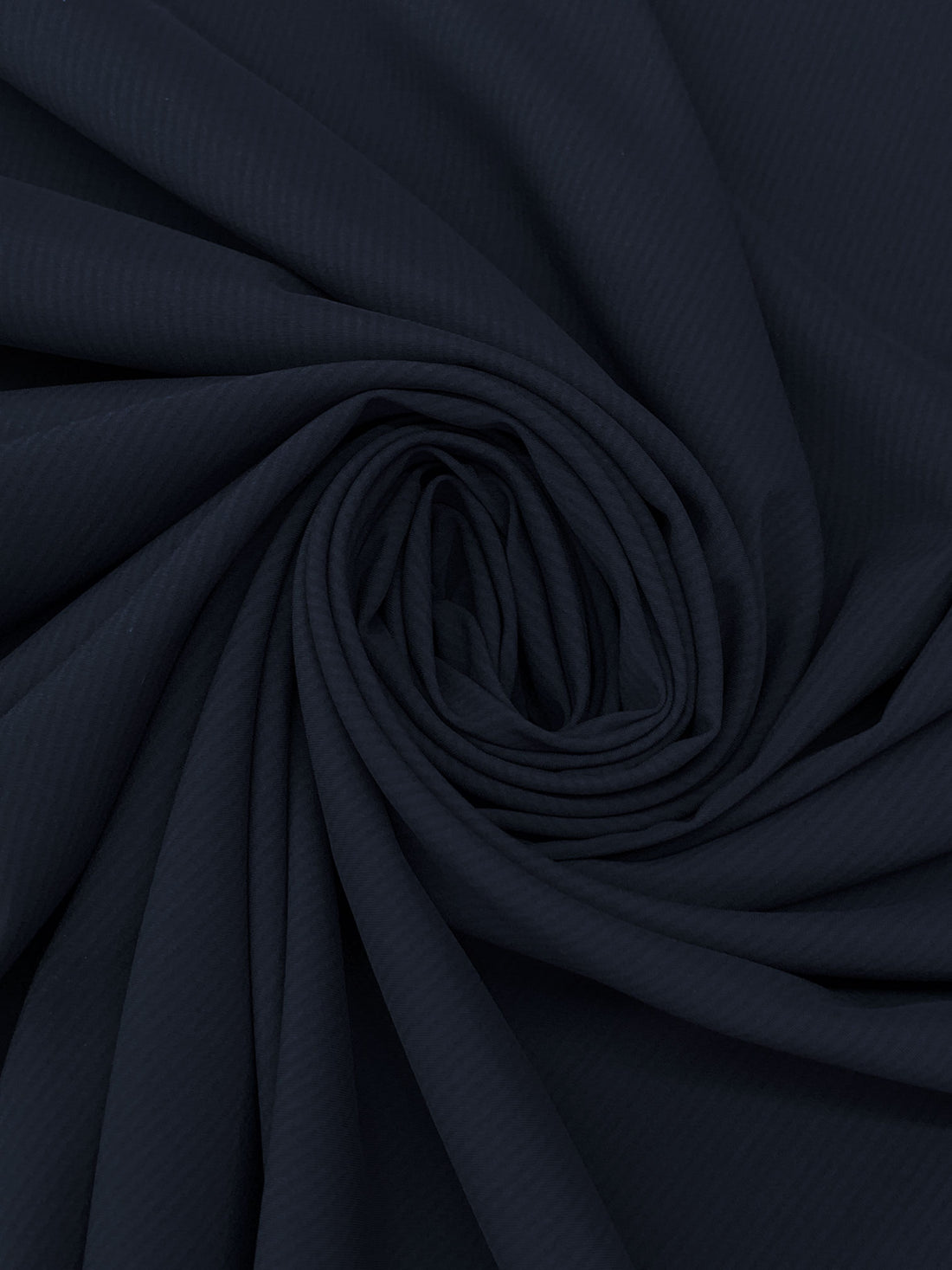 Dark Navy Polyester/Recycled Seawool Vertical Stripe Performance Shirt Weight Woven - Robert Kaufman - 55W