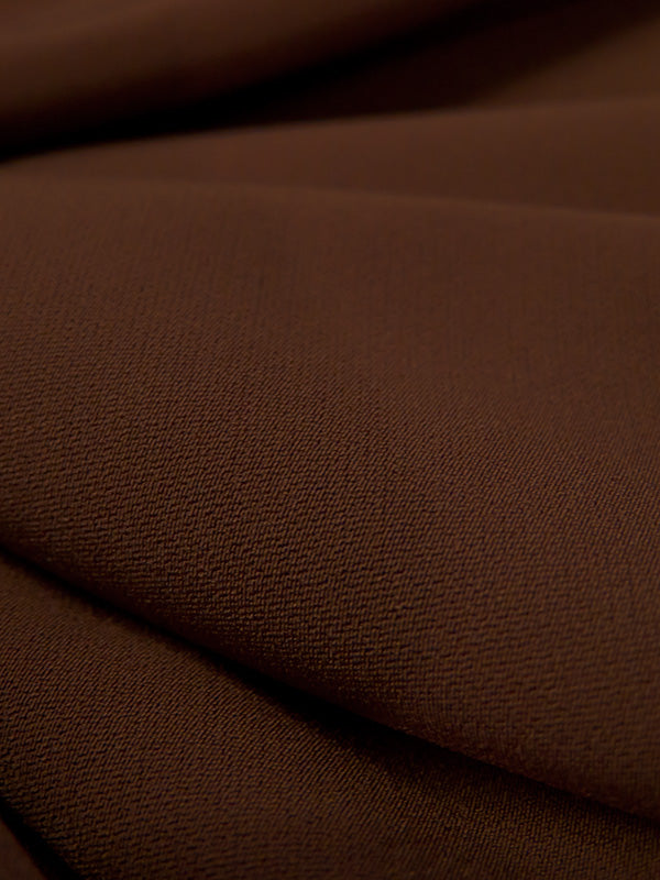 Dark Walnut Polyester/Lycra Drapey Stretch Suiting 58W