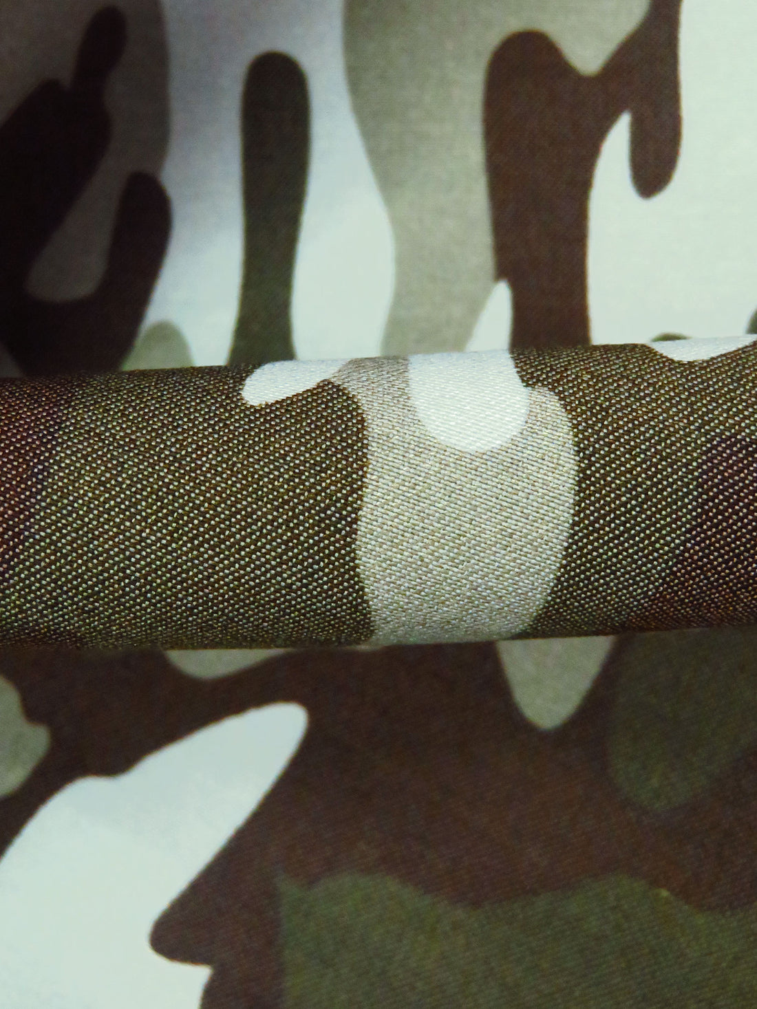 Dark Army Green/Dark Brown/Pale Moss/Multi Rayon/Nylon/Lycra Camouflage Print Stretch Bengaline Suiting 58W