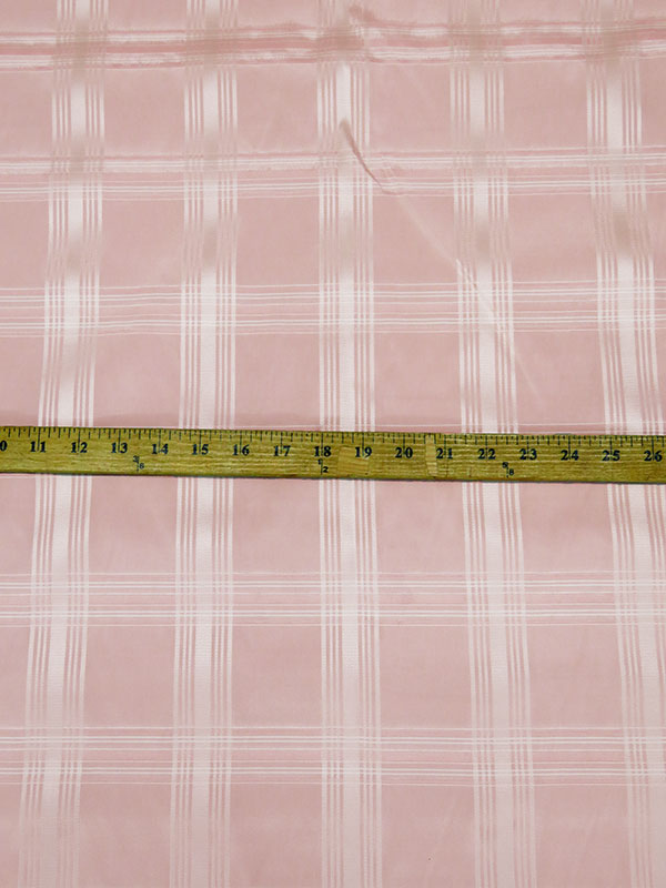 Dust Storm Pink 100% Acetate Plaid Satin Type 56W