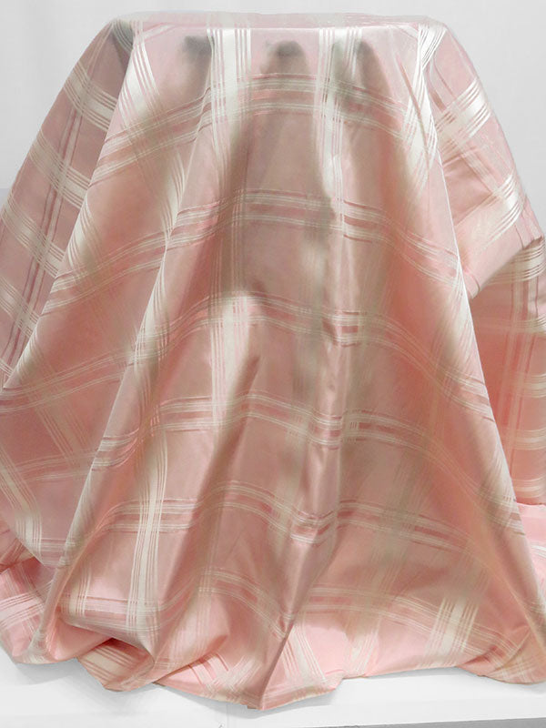 Dust Storm Pink 100% Acetate Plaid Satin Type 56W