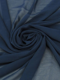 Dark Lapis Blue 100% Polyester Chiffon 58W