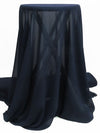 Dark Lapis Blue 100% Polyester Chiffon 58W