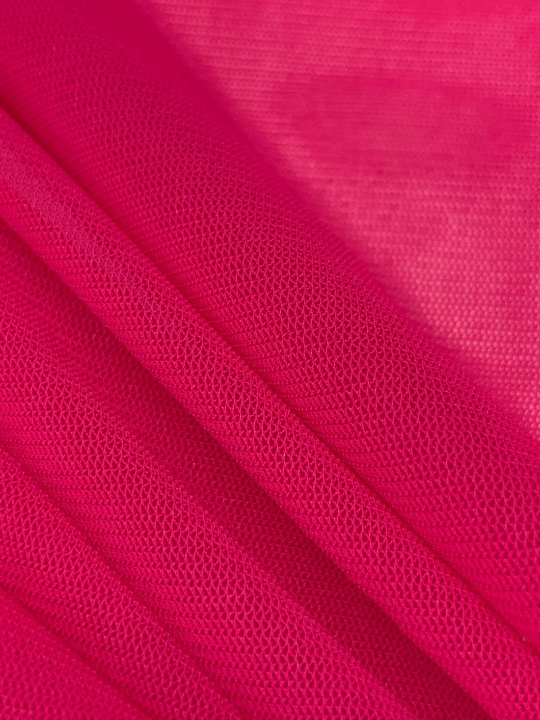 Raspberry Pink Nylon/Lycra Mesh Knit - Luxe Resort Designer - 68W