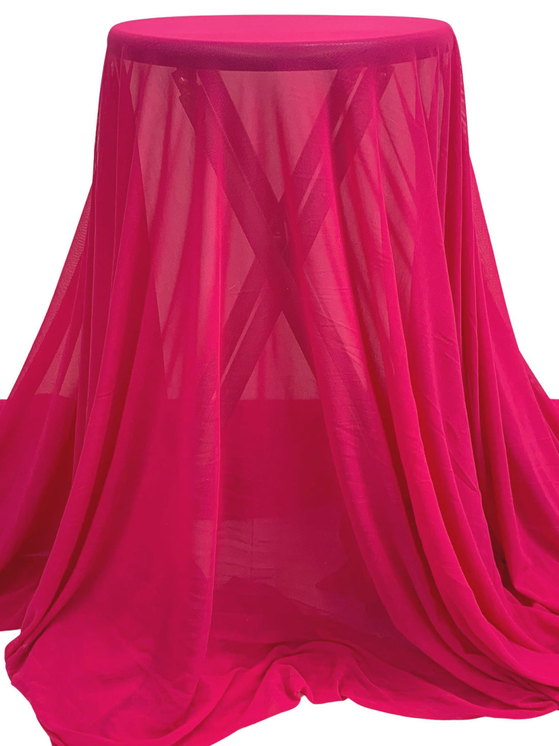 Raspberry Pink Nylon/Lycra Mesh Knit - Luxe Resort Designer - 68W