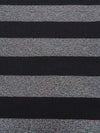 Black/Silver Gray/Multi Polyester/Cotton/Metallic Horizontal Stripe Design Novelty Woven 63W