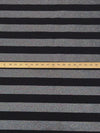 Black/Silver Gray/Multi Polyester/Cotton/Metallic Horizontal Stripe Design Novelty Woven 63W