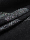 Black/Silver Gray/Multi Polyester/Cotton/Metallic Horizontal Stripe Design Novelty Woven 63W