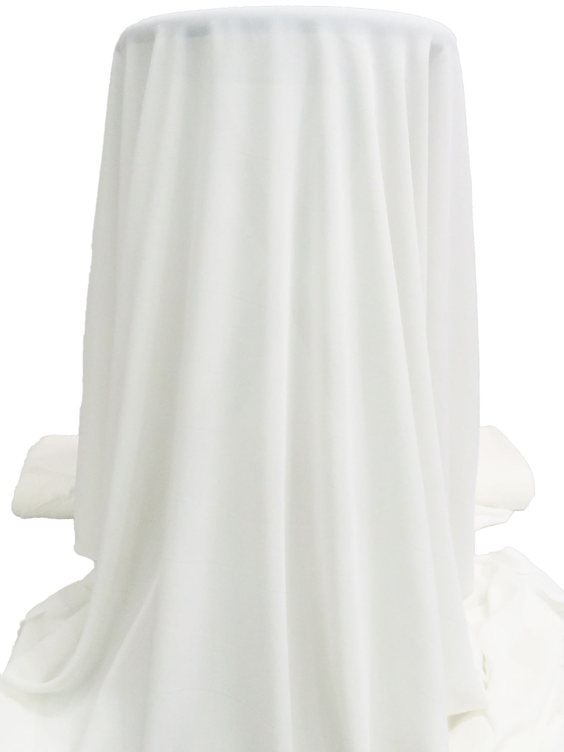 White 100% Polyester Georgette 57W