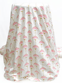 White/Flamingo Pink/Gold/Latte Organic Cotton/Lycra Martini Foil Print Jersey Knit - BedHead - 60W